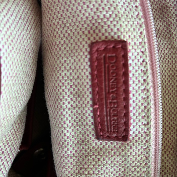 Dooney & Bourke Raspberry Pebbled Leather Shoulder Bag with Gold Hardware - Picture 7 of 9